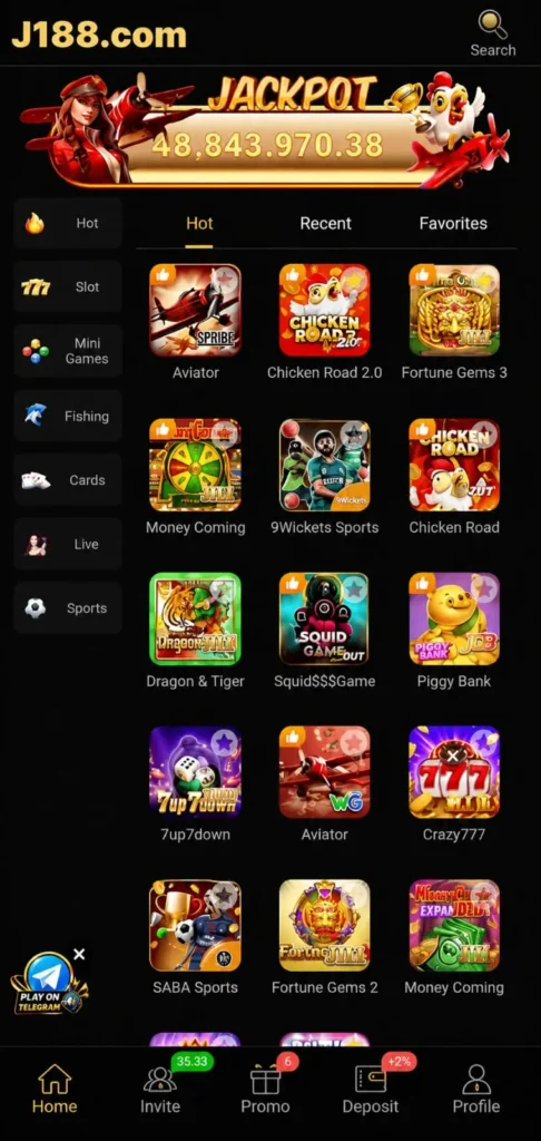 Available Games in J188