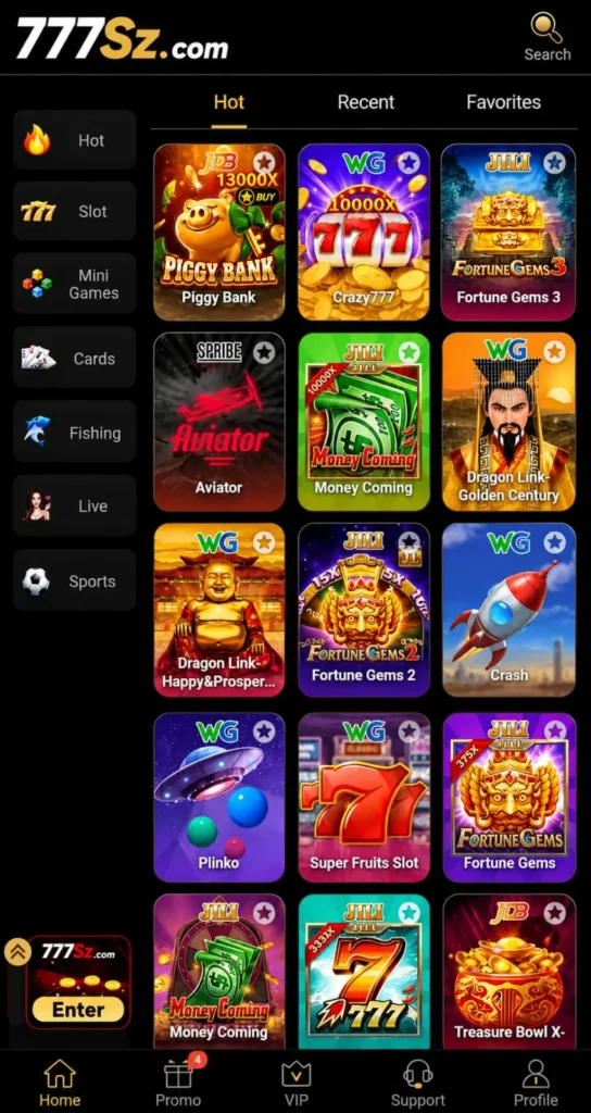 777SZ Variety of Games