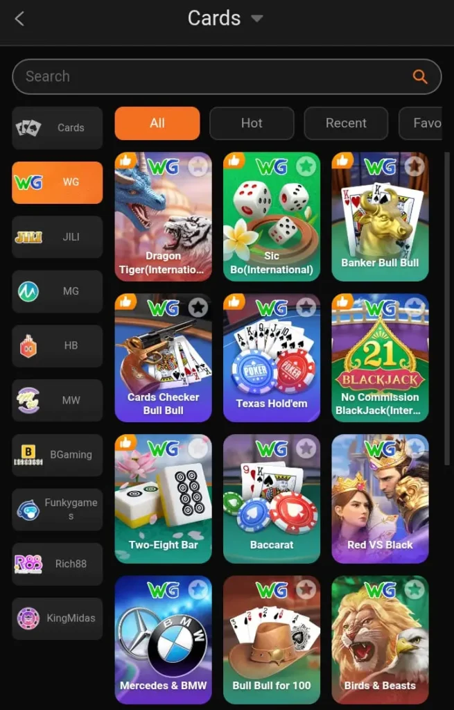 999HA WG Card Games