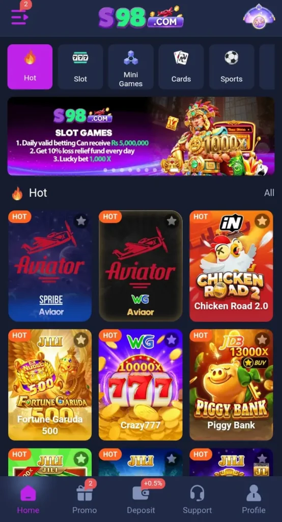 S98 Hot Games