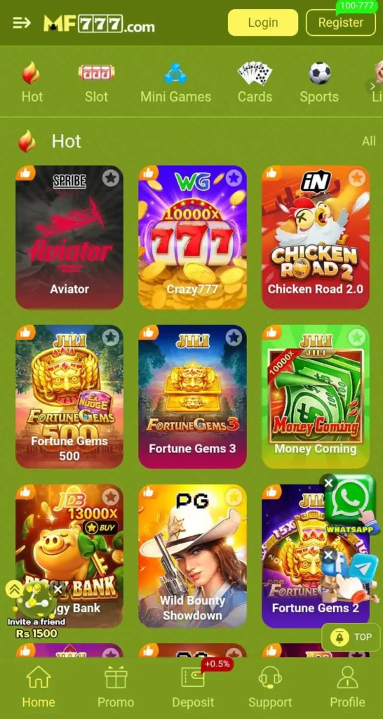 MF777 Game Login