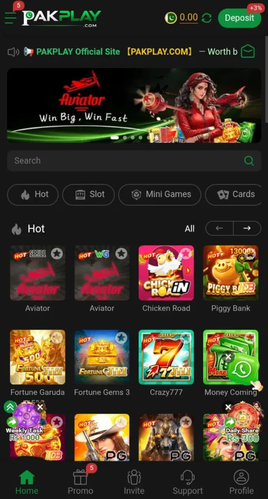 PAKPLAY Game Home